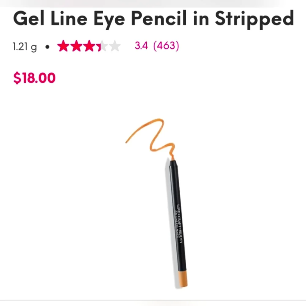 Love + Craft + Beauty Gel Line Eye Pencil in Stripped Waterproof Cosmetics